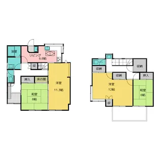 岐阜県各務原市鵜沼南町4【一戸建】の間取り