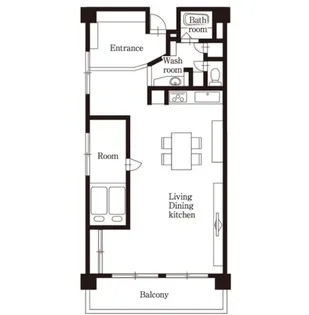 ソリーナマンション久留米東【1階】の間取り