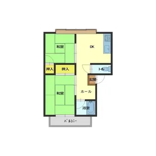 身延ハイツ【2階】の間取り