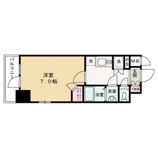 エスリード心斎橋LUXUE【13階】の間取り