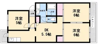 広島県広島市西区鈴が峰町【マンション】の間取り