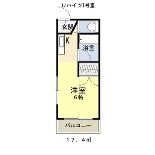 Uハイツ【3階】の間取り