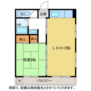 1LDKの間取り画像