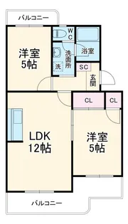 アズニューリノ【2階】の間取り