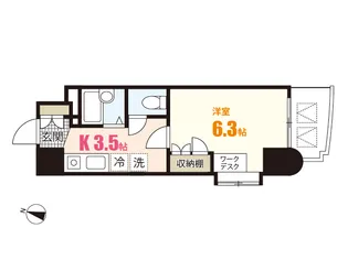 グランドール西原【4階】の間取り