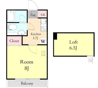 サンヴィアーレ湘南【2階】の間取り