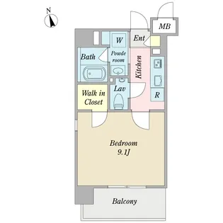 TIDA麻布十番【6階】の間取り