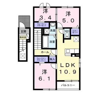 トレーゼ【2階】の間取り