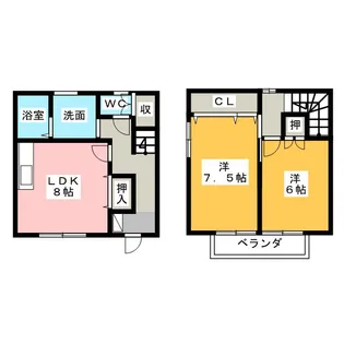 静岡県浜松市中央区十軒町【一戸建】の間取り
