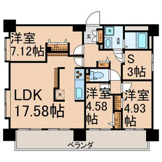 グラート岡崎【2階】の間取り