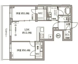 神奈川県横浜市鶴見区下末吉6【マンション】の間取り