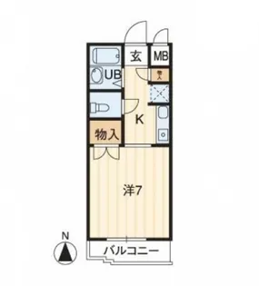 1Kの間取り画像