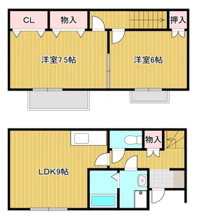 滋賀県東近江市五個荘竜田町【一戸建】の間取り