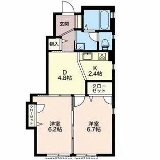 サンフラワーE【1階】の間取り