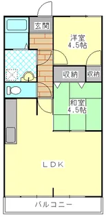深井マンション【2階】の間取り