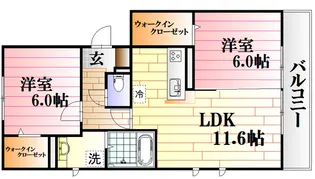 ファイブ  スリー【1階】の間取り