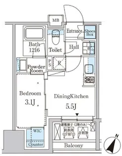 パークアクシス神保町【8階】の間取り