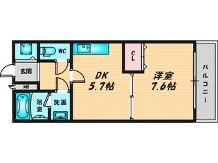 コンフォート玉串【2階】の間取り