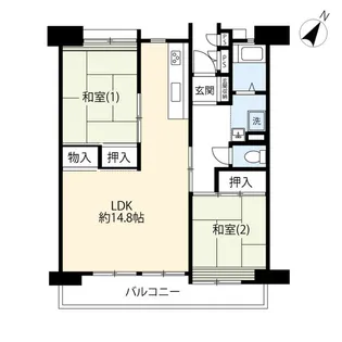 UR昭島つつじが丘ハイツ【10階】の間取り
