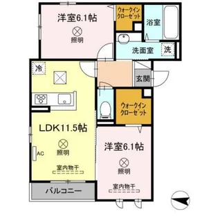 セジュール玉木E【1階】の間取り