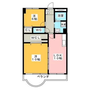 本山ヒルサイドヴィラ【6階】の間取り