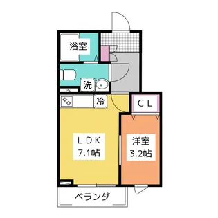 メリディアン泉ケ丘Solana【2階】の間取り