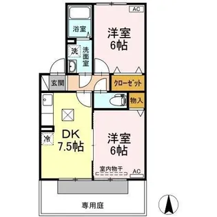 ボナールヴィラ【1階】の間取り