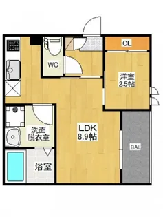 PensionJuly桜尾【3階】の間取り