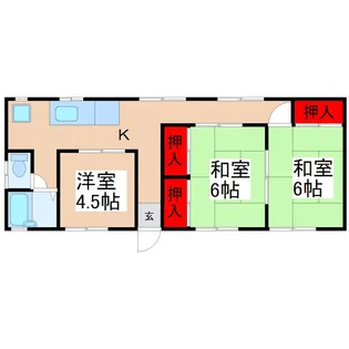 ブルースカイコーポ【1階】の間取り