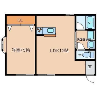 フラッツ・キクチ【2階】の間取り