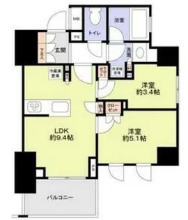 オープンレジデンシア神楽坂ファースト【8階】の間取り