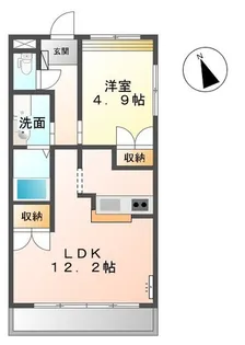 1LDKの間取り画像