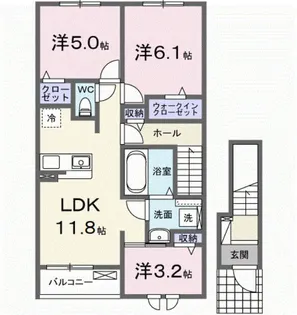 アルス・リガーレ【2階】の間取り