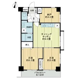 ドムール江古田【1階】の間取り