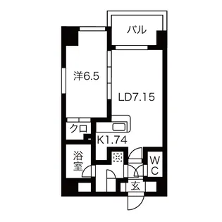 NCウィング菊水【6階】の間取り