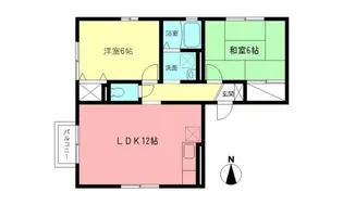 コーポ宮ノ前【2階】の間取り