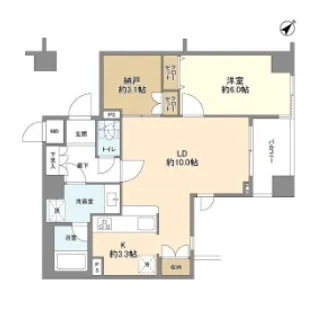 東京都中央区勝どき2【マンション】の間取り