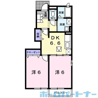 ニューカムリーA【1階】の間取り