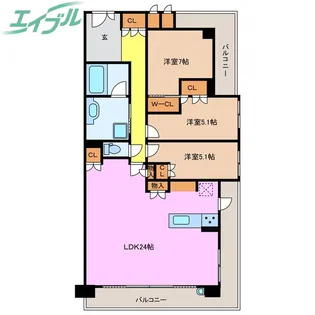 プレミスト四日市駅前【9階】の間取り