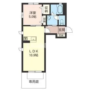 1LDKの間取り画像