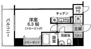 ステージファースト南麻布【5階】の間取り