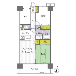 東京都北区赤羽北2【マンション】の間取り