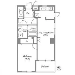 東京都港区白金台5【マンション】の間取り