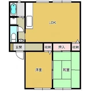 サンビレッジレグルスガーデンG棟【2階】の間取り