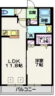 1LDKの間取り画像