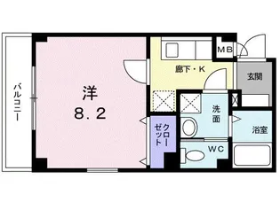 1Kの間取り画像