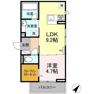 スフィーダ【3階】の間取り