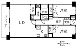 ソフィアコート楽々園【3階】の間取り