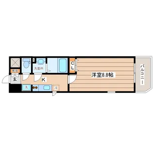 アーバンフラッツ長町【8階】の間取り