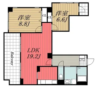 千葉県千葉市美浜区打瀬2【マンション】の間取り